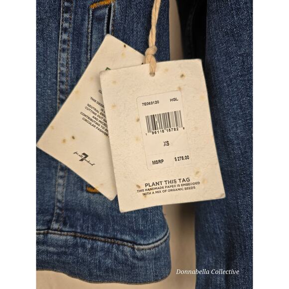 Womens Slim Illusion Modern Trucker Jacket Highline 7E060120 Size XS - Picture 2 of 8